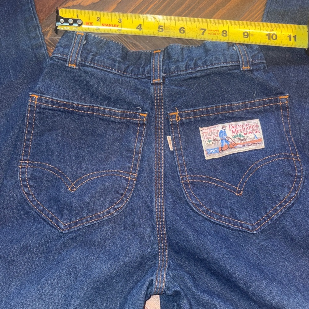 Levi's kid’s (tiny woman) Dark Blue Denim Jeans with Orange Contrast Stitching